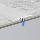 Стыкоперекрывающий одноуровневый алюминиевый порог со скрытым крепежом В60 (60 мм) Ясень белый 106 (1,8 м)