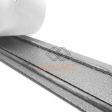 Стыкоперекрывающий одноуровневый самоклеящийся алюминиевый порог ВС35 (35 мм) Серебристая сосна № 195 (0,9 м)