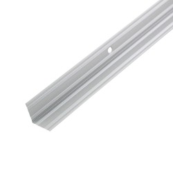 Порог-угол внутренний алюминиевый с открытым крепежом Д6 (20х20 мм) Серебро (1,8м)