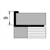 Г-образный профиль для плитки и керамогранита К10НГ негнущийся, Серебро 01л (2,7м)