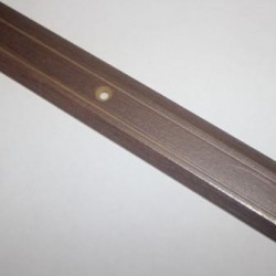 Стыкоперекрывающий одноуровневый алюминиевый порог с отверстиями А1 (25 мм) Орех темный (1,8м)