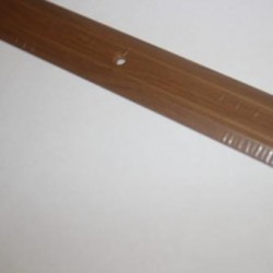 Стыкоперекрывающий одноуровневый алюминиевый порог с отверстиями А1 (25 мм) Черешня (1,8м)