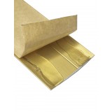 Стыкоперекрывающий одноуровневый алюминиевый самоклеящийся порог В2 (38 мм) Золото (0,9 м)