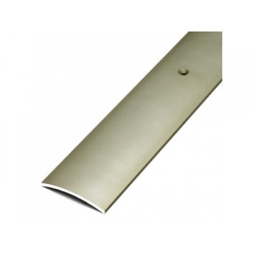 Стыкоперекрывающий одноуровневый алюминиевый порог с отверстиями А45 (44,5 мм) Серебро (1,8м)