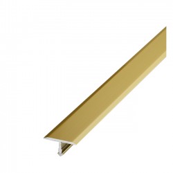 Т-образный алюминиевый порог Т20 (20 мм) Золото (2,7м)