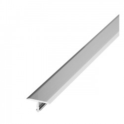 Т-образный алюминиевый порог Т20 (20 мм) Серебро (2,7м)