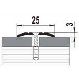 Стыкоперекрывающий одноуровневый алюминиевый порог с отверстиями А1 (25 мм) Бук светлый (1,8м)