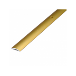 Стыкоперекрывающий одноуровневый алюминиевый порог с отверстиями А20 (20 мм) Золото (0,9м)