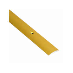 Стыкоперекрывающий одноуровневый алюминиевый порог с отверстиями А30 (29 мм) Золото (0,9м)