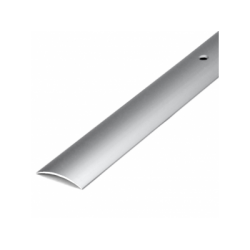 Стыкоперекрывающий одноуровневый алюминиевый порог с отверстиями А30 (29 мм) Серебро (0,9м)