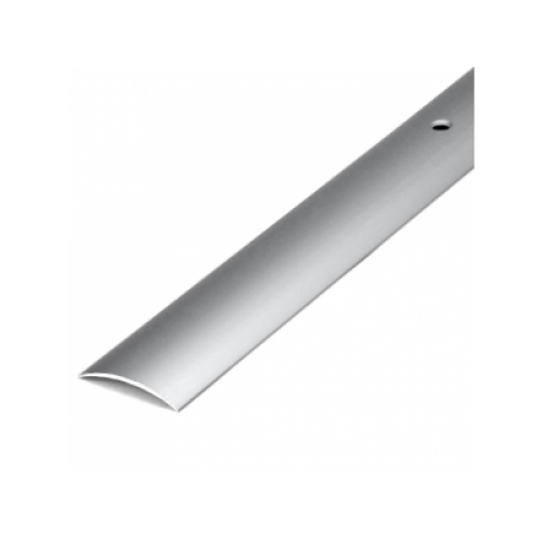 Стыкоперекрывающий одноуровневый алюминиевый порог с отверстиями А30 (29 мм) Серебро (1,8м)