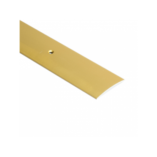 Стыкоперекрывающий одноуровневый алюминиевый порог с отверстиями А45 (44,5 мм) Золото (1,8м)