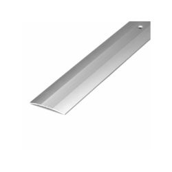 Стыкоперекрывающий одноуровневый алюминиевый порог с отверстиями А5 (37 мм) Серебро (0,9м)