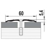Стыкоперекрывающий одноуровневый порог с отверстиями А60, 60 мм, Мербау, 1,8 м