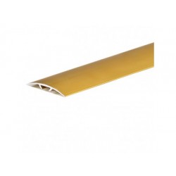 Стыкоперекрывающий одноуровневый алюминиевый порог со скрытым крепежом В2 (38 мм) Золото (0,9 м)
