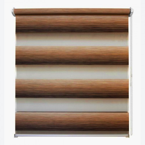 Рулонная штора с цепочкой День/Ночь Ливерпуль коричневый (60х160 см)