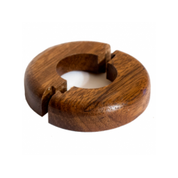 Розетта напольная деревянная, Тёмный орех, 26 мм