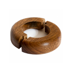 Розетта напольная деревянная, Тёмный орех, 32 мм