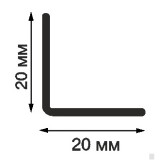 Угол двухсторонний с тиснением Grace (20х20 мм) Орех антик