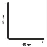Угол двухсторонний с тиснением Grace (40х40 мм) Венге
