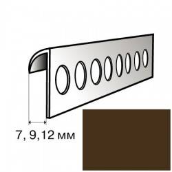 Угол наружный для кафельной плитки 7 мм, Тёмно-коричневый