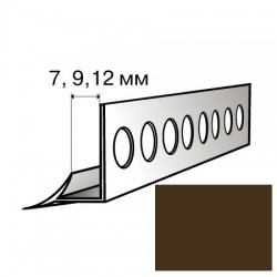 Угол внутренний для кафельной плитки 7 мм, Тёмно-коричневый